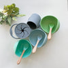 Silicone Suction Bowl + Spoon Set - Green