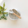 Silicone Suction Bowl + Spoon Set - Marble