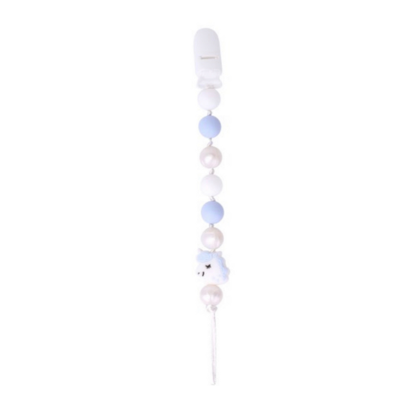 Silicone Pacifier Clip - Unicorn (only 1 in stock) - Blue - Limited Edition