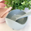 Silicone Suction Bowl + Spoon set - Pebble