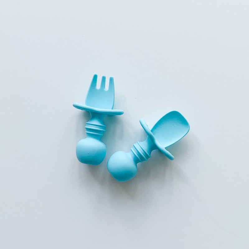 Mini Fork + Spoon set - Blue